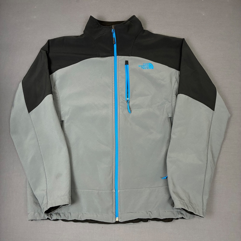 The North Face Men's Shellrock Softshell Jacket Size Large Black Gray Blue